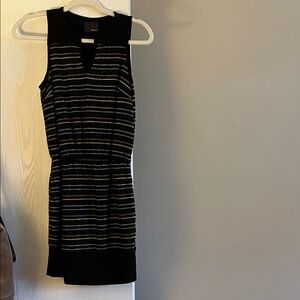 Greylin Black and Gray Striped Mini Dress